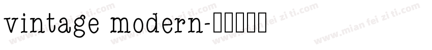 vintage modern字体转换